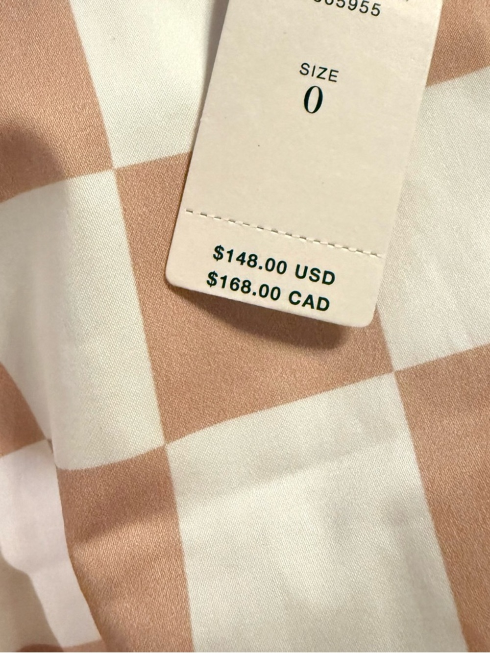 Hutch Anthropologie Checkerboard Pants Beige & White Spring Summer Weight NWT - Picture 5 of 8
